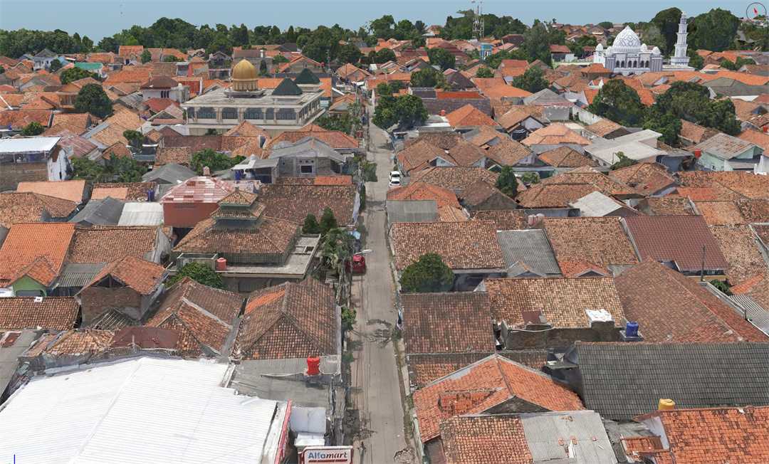 3D model details of urban mappin in indonesia