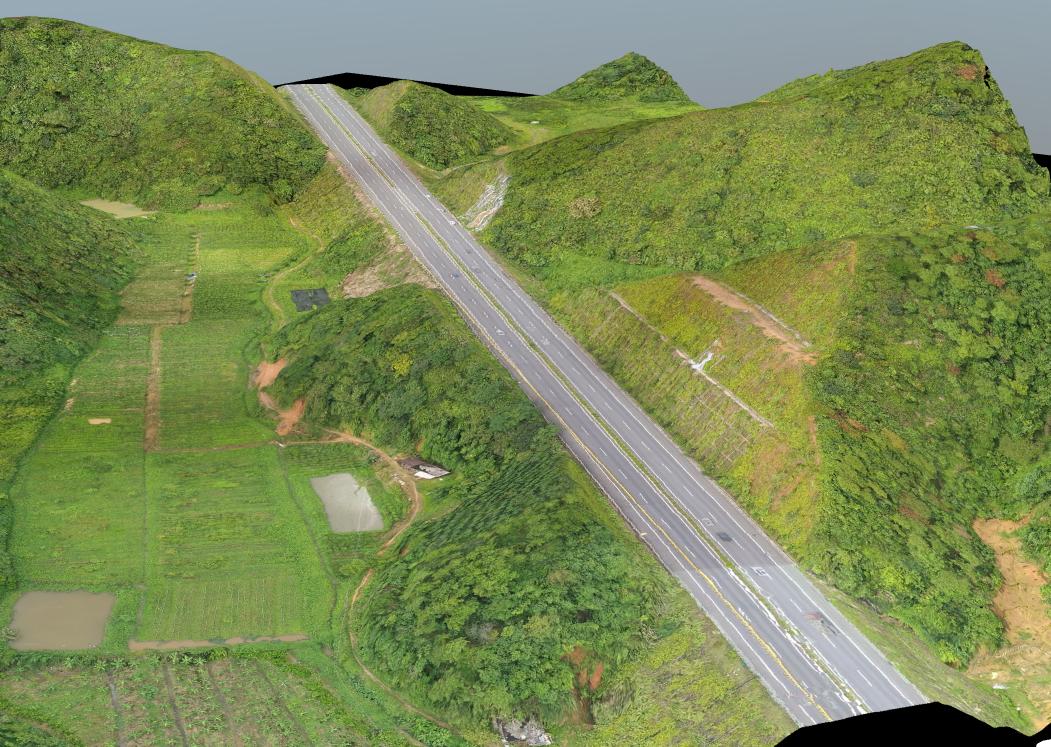 True color point cloud of the highway